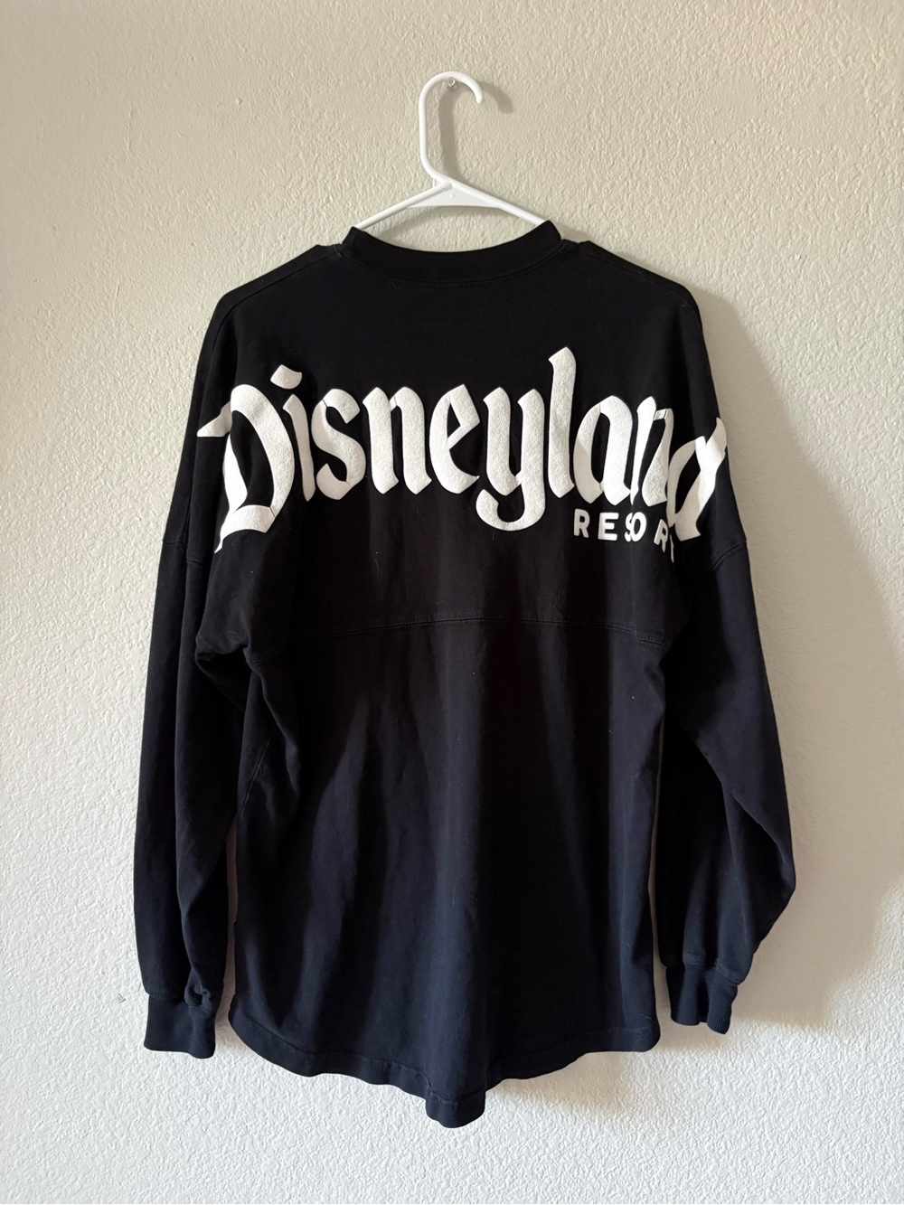 Black Long-Sleeve Crewneck Sweatshirt with White 'D' Logo